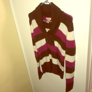 Striped Buttoned Sweater
